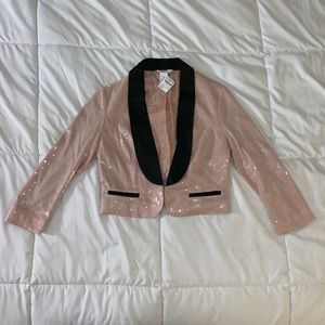 Candie’s 3/4 Sleeve Sequins Blazer